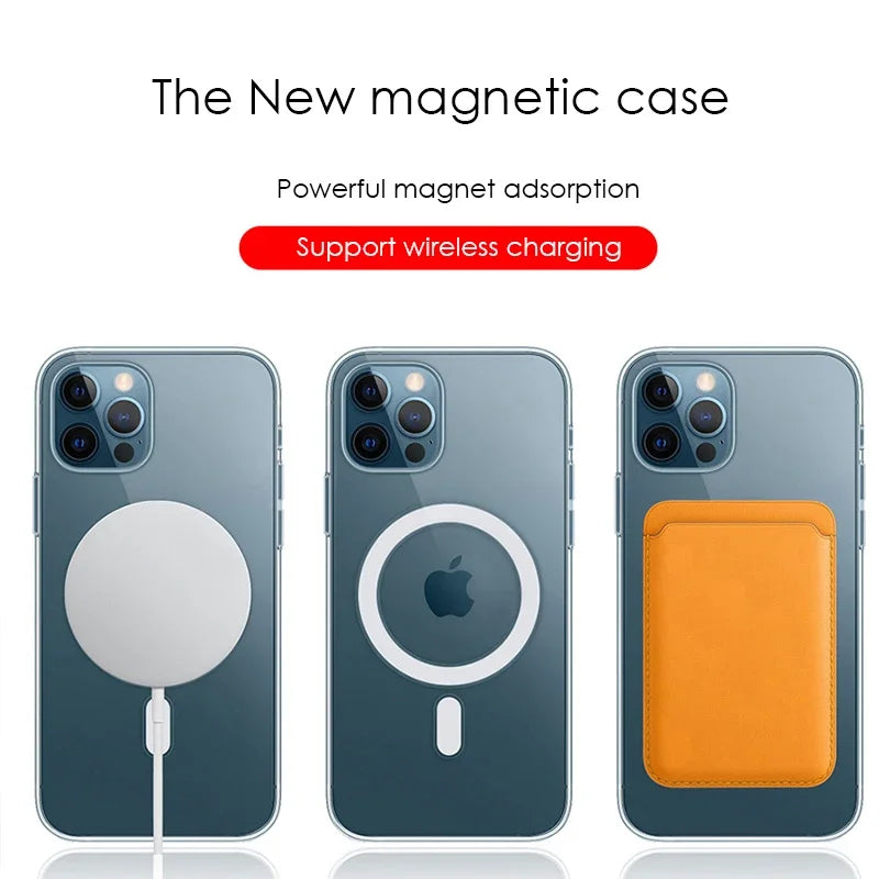 Ultra Clear Magnetic Case For iPhones 15-11